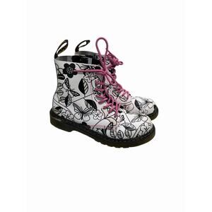NWOB Dr Doc Martens Women’s 5 Athena 1460 Pascal Meadow Boot Pink Black Floral